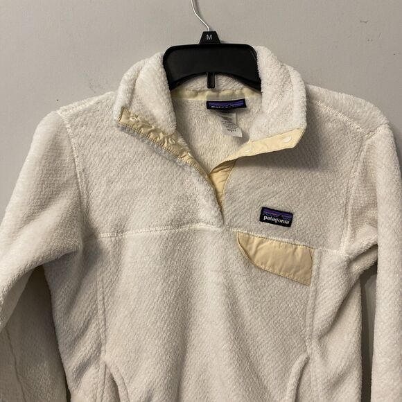 Patagonia Retool Snap T Pullover Fleece Womens Size S Ivory Jacket - Picture 3 of 10
